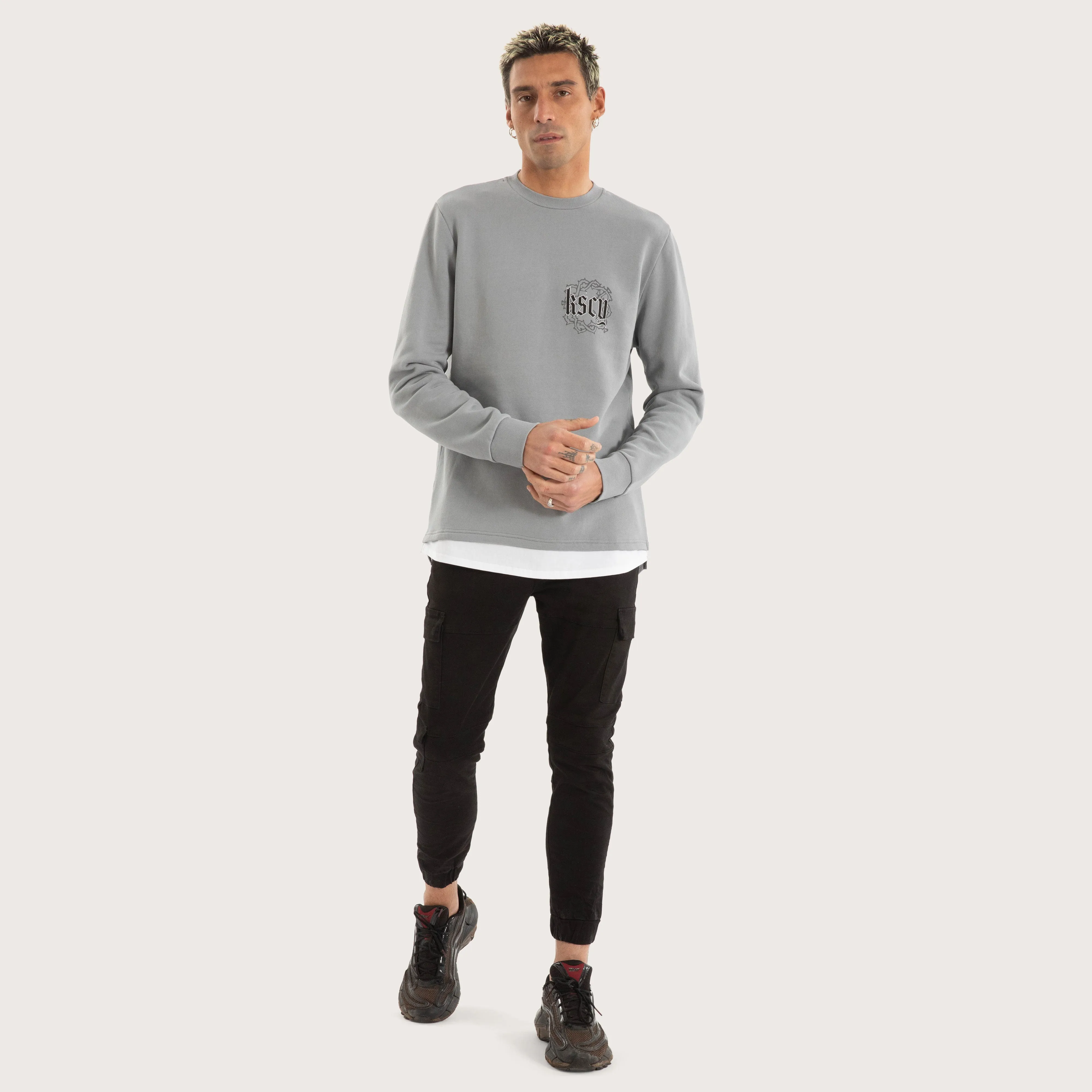 Weary Layered Sweater Pigment Ultimate Grey
