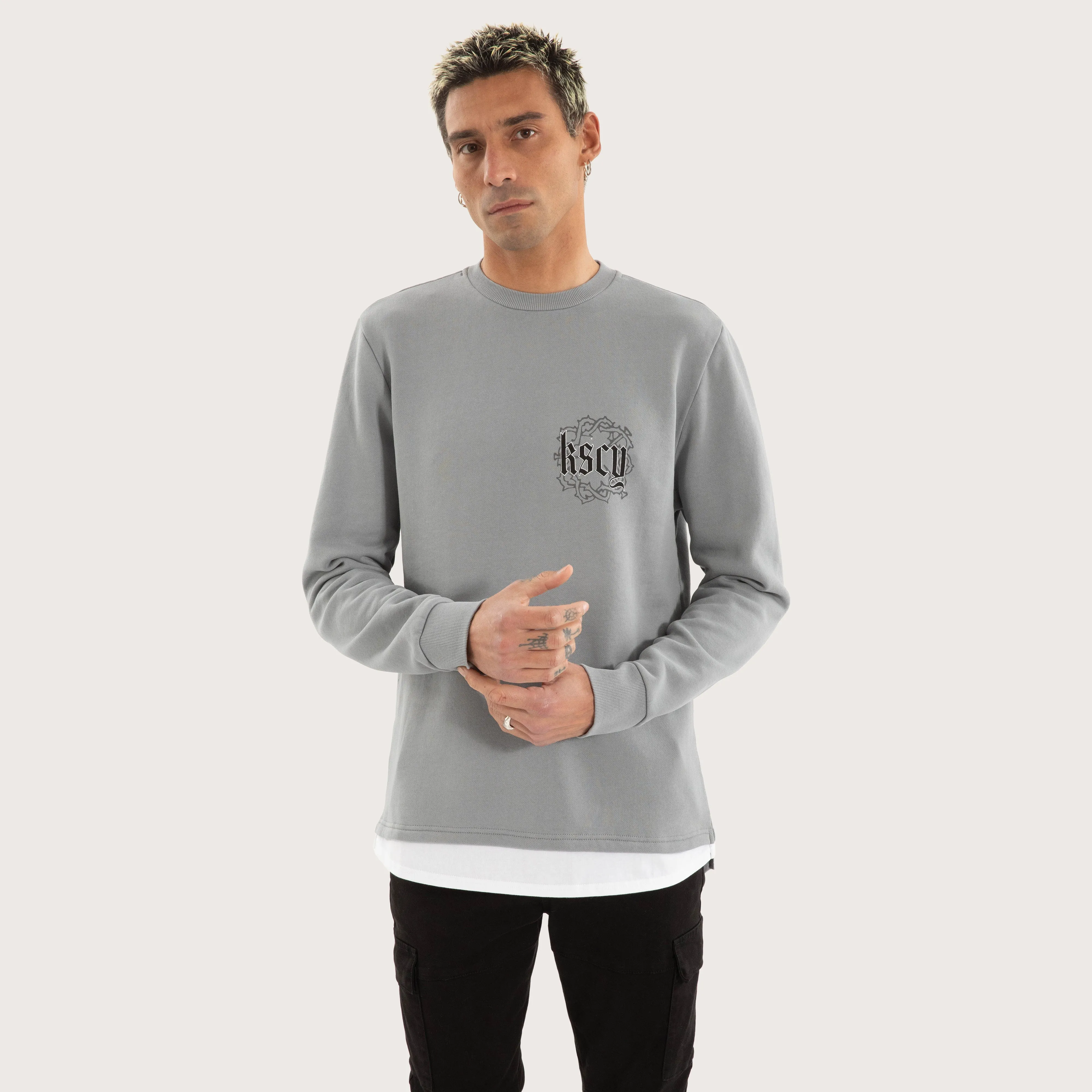 Weary Layered Sweater Pigment Ultimate Grey