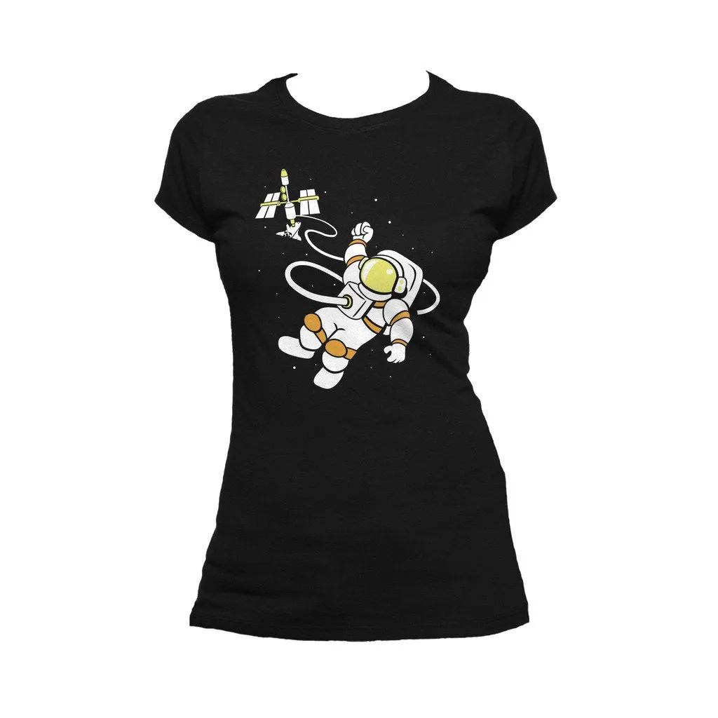 Weird Science Astronaut Official Women's T-shirt (Black)
