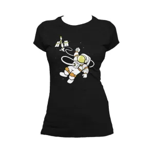 Weird Science Astronaut Official Women's T-shirt (Black)