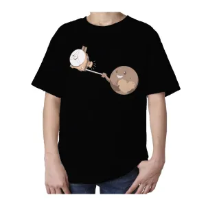 Weird Science Pluto Selfie Official Kid's T-shirt (Black)