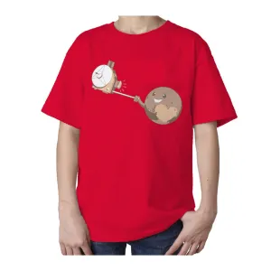 Weird Science Pluto Selfie Official Kid's T-shirt (Red)