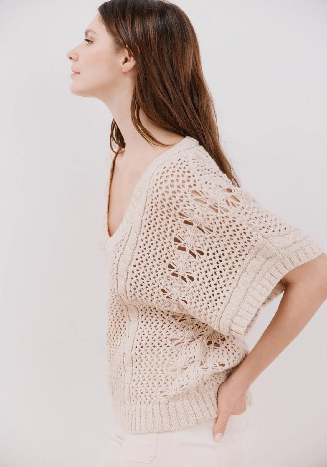Wide Sleeve Jumper - Ivory