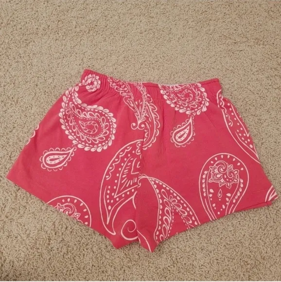 Wildfox Jumbo Paisley Coral Shorts Size XS NWT