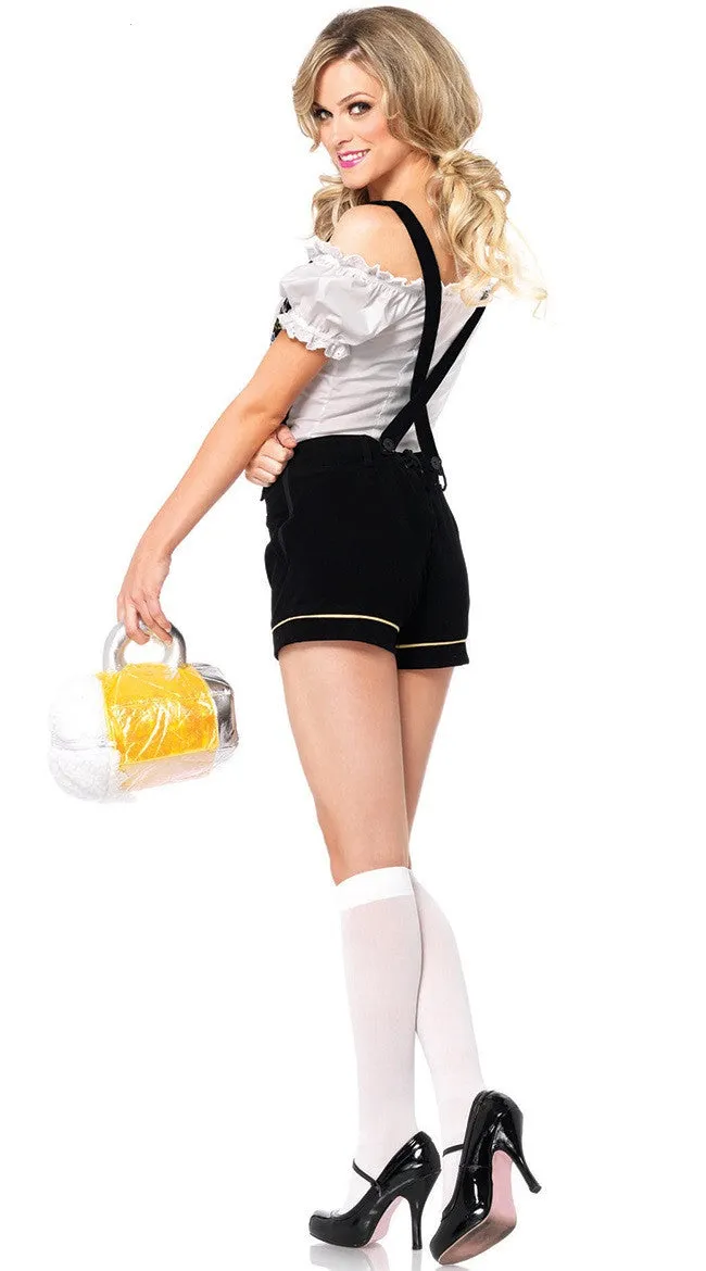 Women's Black Lederhosen OCW38