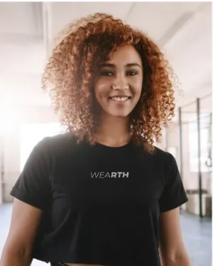 Women's Crop Short Sleeve Activewear T-Shirt