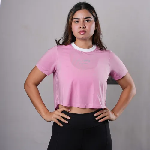 Women's Crop Short Sleeve Activewear T-Shirt