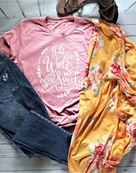 Women's It Is Well With My Soul Short Sleeve T-Shirt