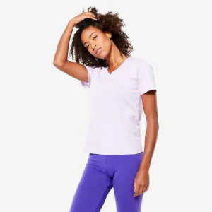 Women's V-Neck Cotton Fitness T-Shirt