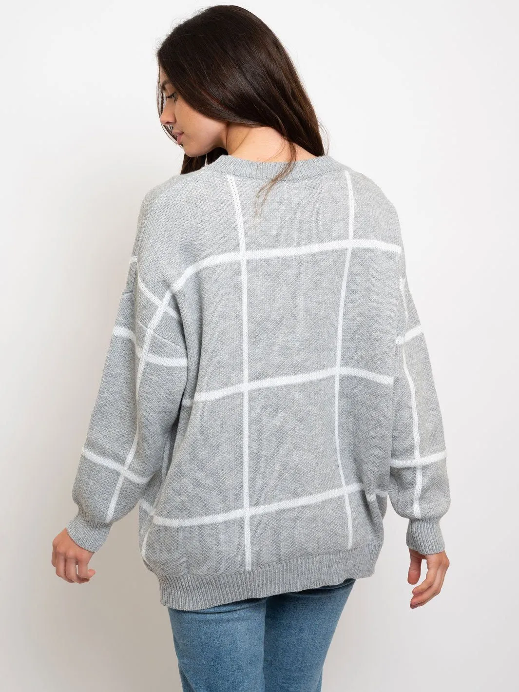 WOMEN'S WINDOW PANE SWEATER