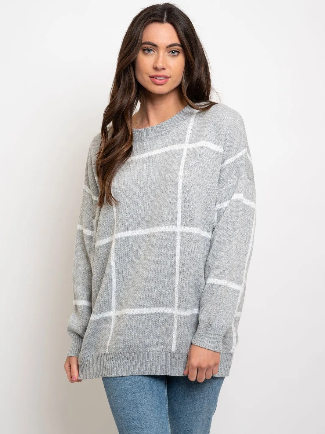 WOMEN'S WINDOW PANE SWEATER