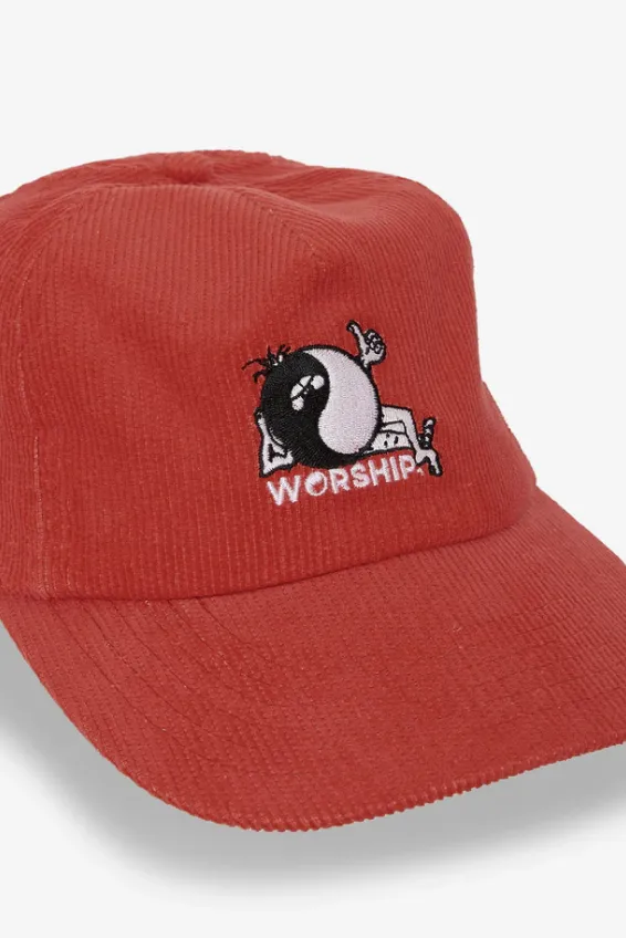 WORSHIP SUPPLIES GET FUZZED 5 PANEL HAT - LUCKY RED