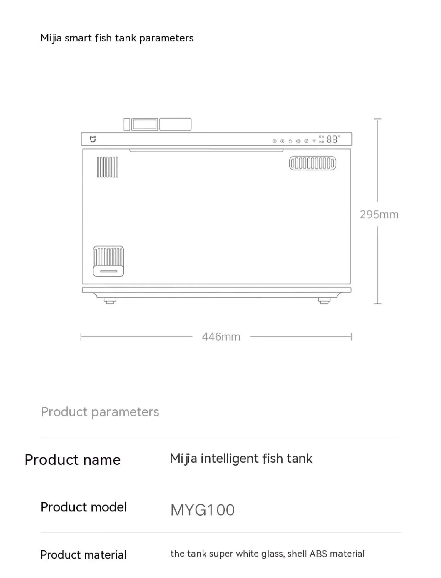 Xiaomi Mijia Smart Fish Tank MYG100 Work With Mijia APP Mobile controlled remote feeding Smart Lighting System Light Aquarium