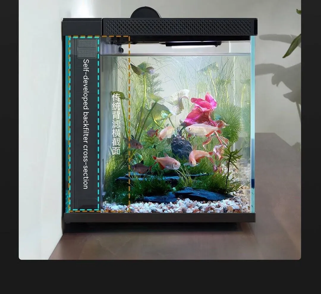 Xiaomi Mijia Smart Fish Tank MYG100 Work With Mijia APP Mobile controlled remote feeding Smart Lighting System Light Aquarium