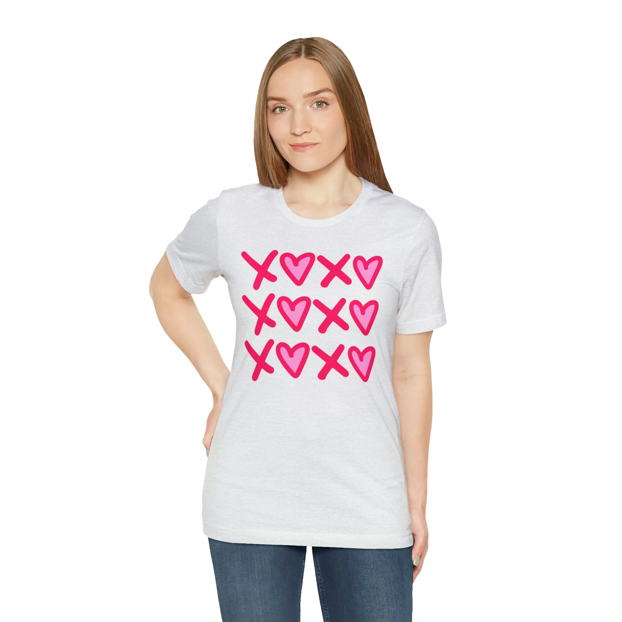 XO XO XO Valentine's T-Shirt | Sweetheart Love Tee |  Bella Canvas 3001 Unisex |  Happy Valentine's Day Short Sleeve Tshirt