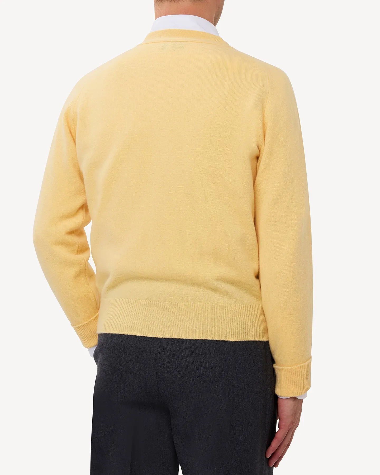 Yellow Lambswool Cardigan