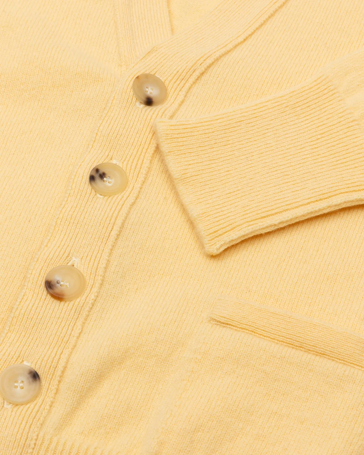 Yellow Lambswool Cardigan