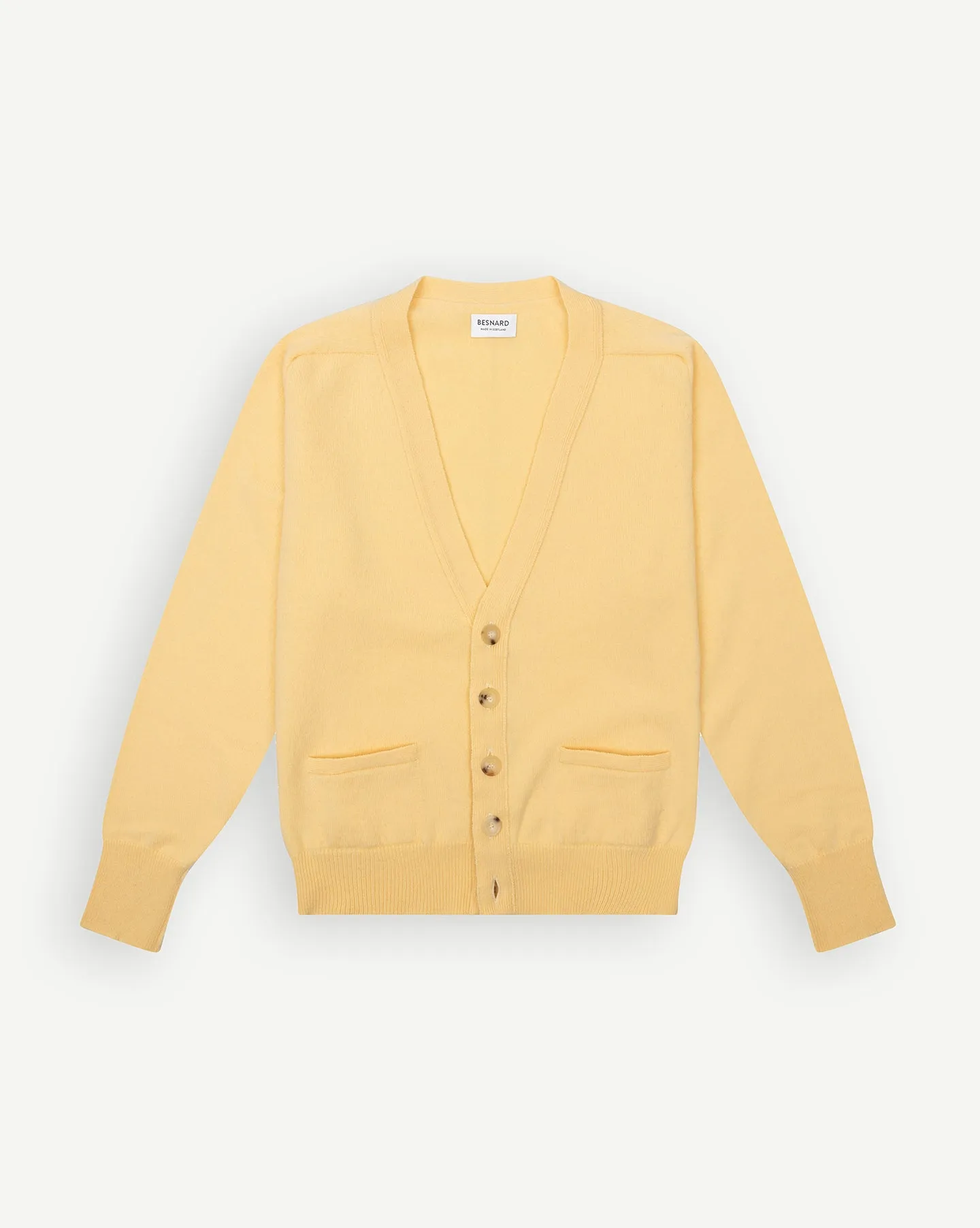 Yellow Lambswool Cardigan