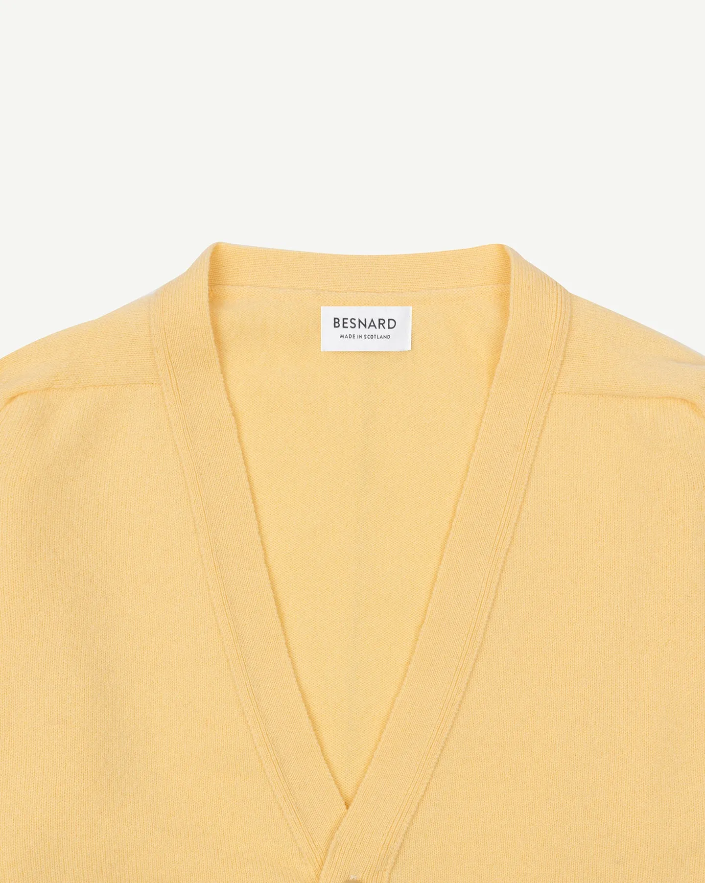 Yellow Lambswool Cardigan