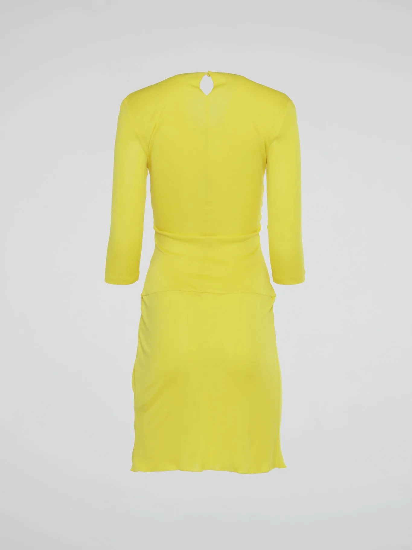 Yellow Plunge Mini Dress