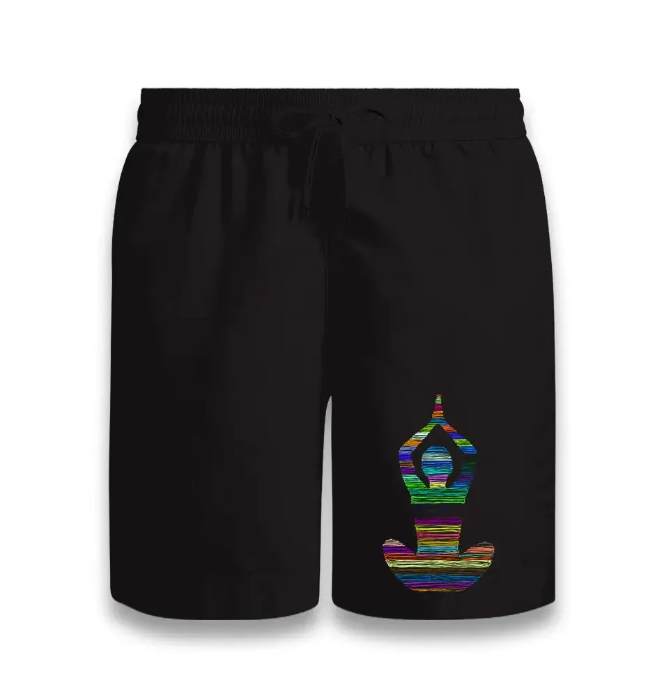 Yoga - Lines Black Shorts